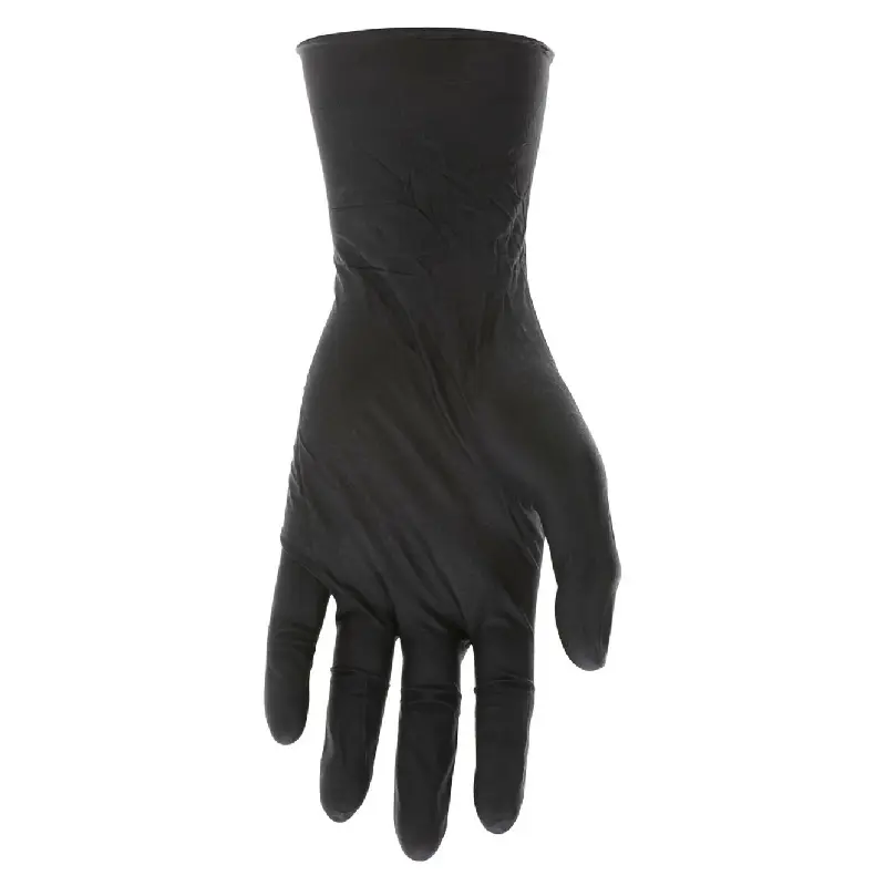 6062.1 MCR Safety 6062 NitriShield Powder Free Disposable Nitrile Gloves, Black - Size 10 - XL - Box of 100 - Image 2