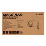 Satco 62-1205 LED Landscape Flood 9W - 3000K - Bronze Finish - 120V