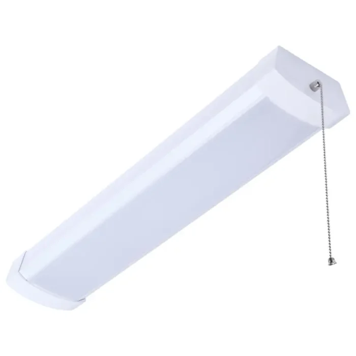 Satco 65-1212 - LED 2 Foot Wrap with Pull Chain; 20 Watts; 27K/30K/35K/40K/50K CCT Selectable; White Finish; 120 Volt - Image 1