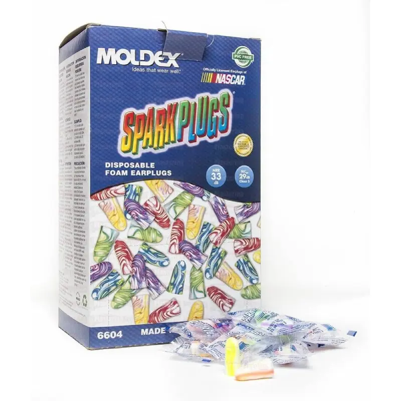 6604-1.webp Moldex 6604 SparkPlugs Uncorded Disposable Foam - 200 Pairs - Image 1