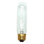 Bulbrite 704115 T10 Clear Tubular Incandescent Light Bulb, 15W, Warm White, E26 Medium Base