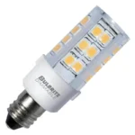 Bulbrite 770595 4.5W LED T6 Mini Tubular Bulb, 2700K Warm White, Clear, Dimmable, E12 Base