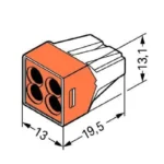 WAGO 773-164 Junction Box Push Wire Connector - Image 2