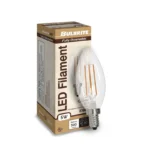 Bulbrite 776626 LED B11 Filament Light Bulb, 5W (60W Equivalent), 2700K, E12 Candelabra Base - Image 2