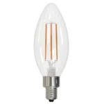 Bulbrite 776626 LED B11 Filament Light Bulb, 5W (60W Equivalent), 2700K, E12 Candelabra Base