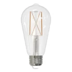 Bulbrite 776767 8.5W LED ST18 Filament Bulb, 2700K Warm White, Clear, 90 CRI, JA8 Compliant, Dimmable, E26 Base