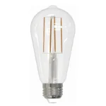 Bulbrite 776769 8.5W LED ST18 Filament Bulb, 3000K Soft White, Clear, 90 CRI, JA8 Compliant, Dimmable, E26 Base