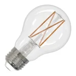 Bulbrite 776774 8.5W LED A19 Filament Bulb, 2700K Warm White, Clear, 90 CRI, JA8 Compliant, Dimmable, E26 Base
