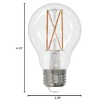 Bulbrite 776774 8.5W LED A19 Filament Bulb, 2700K Warm White, Clear, 90 CRI, JA8 Compliant, Dimmable, E26 Base - Image 3