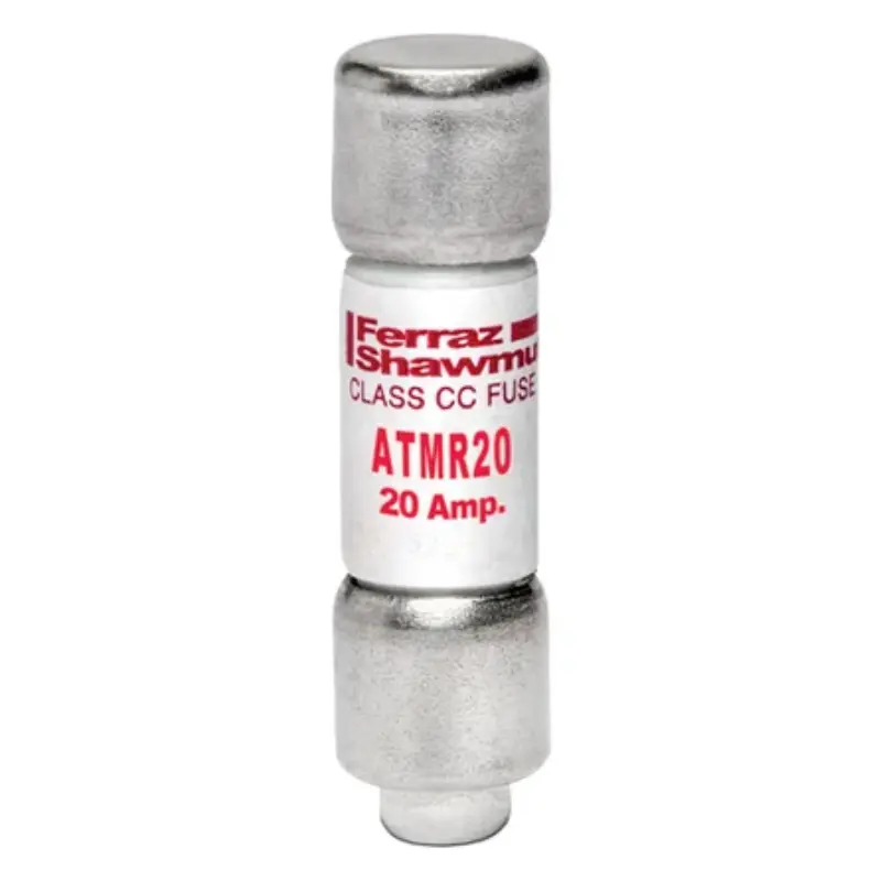 ATMR20.webp Mersen ATMR20 Amp-Trap Fast-Acting Class CC Fuse – 20 A, 600 VAC/600 VDC General Circuit Protection - Image 1