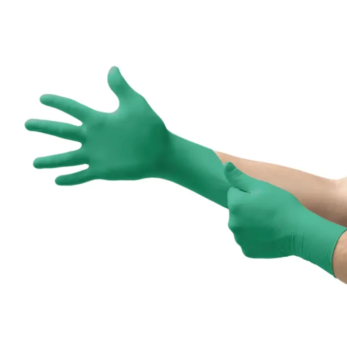 Ansell 92-600 TouchNTuff Disposable Powder-Free Nitrile Gloves - Size 8 - M - Box of 100 - Image 1