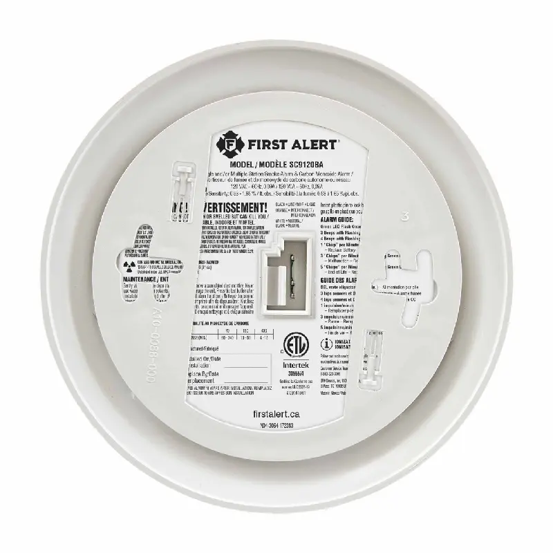 BRK SC9120BA First Alert SC9120BA Hardwired Smoke and Carbon Monoxide Alarm with Battery Backup - Image 4