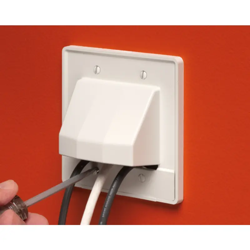 CER2.1 Arlington CER2 Reversible Low-Voltage Cable Entrance Plate - 2 Gang - Image 3