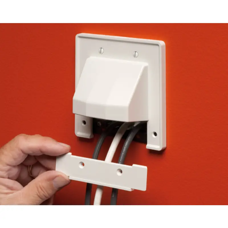 CER2 Arlington CER2 Reversible Low-Voltage Cable Entrance Plate - 2 Gang - Image 2