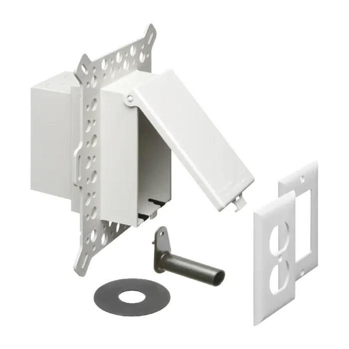 Arlington DBVM1WGC Low Profile InBox™ for New Stucco, Textured Surfaces, and Rigid Siding with Grounding Clip - Image 1