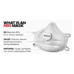 Honeywell DF300N95B Disposable N95 Particulate Respirator Mask - Box of 50 - Image 4