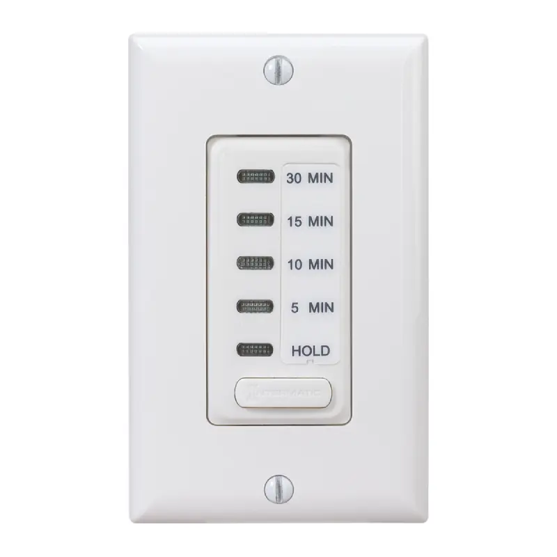 EI200W.webp Intermatic EI200W In-Wall Electronic Countdown Timer – 120 VAC, 60 Hz, Preset Times 5,10,15,30 Minute, With Hold, White - Image 1