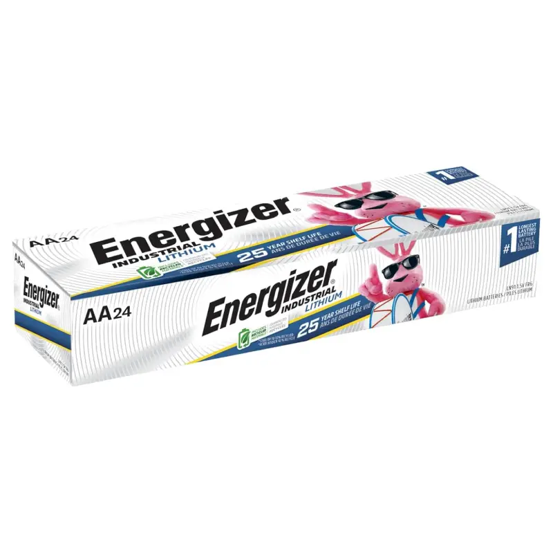 ENE-LN91 Energizer LN91 Industrial Ultimate Lithium AA Batteries - Pack of 24 - Image 1