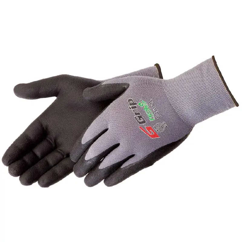 F4600 Liberty Safety F4600 15 Gauge Black Microfoam Nitrile Coated Seamless Gloves - Size 11 - XXL - 12 Pairs - Image 1