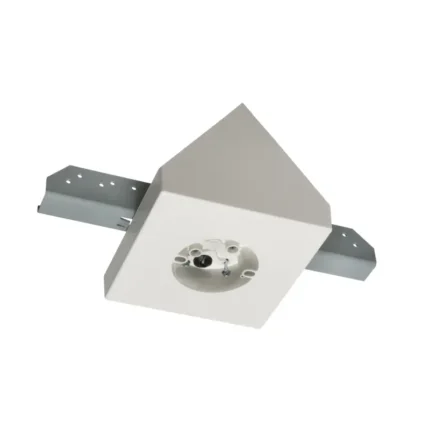 Arlington FBB900 Mounting Box for Cathedral Ceilings with 80° Angle or Greater. Installed 16" Steel Mounting Bracket.