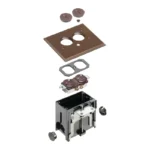 Arlington FLBA101BR Adjustable Non-Metallic Floor Box for New Floors - Image 2