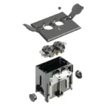 Arlington FLBAF101BL Adjustable Non-Metallic Floor Box for New Floors with Flip Lids, Black - Image 2
