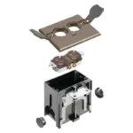 Arlington FLBAF101BR Adjustable Non-Metallic Floor Box for New Floors with Flip Lids, Brown - Image 2