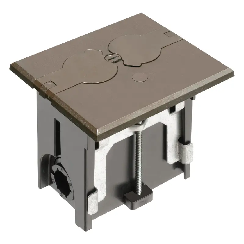 FLBAF101BR-2.webp Arlington FLBAF101BR Adjustable Non-Metallic Floor Box for New Floors with Flip Lids, Brown - Image 1