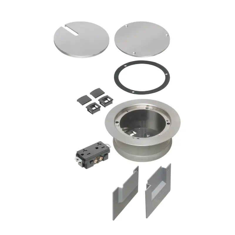 FLBC5540NL Arlington FLBC5540NL Recessed Cover Kits for 5.5 Inch Concrete Floor Box, Nickel - Image 1