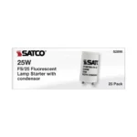 Satco S2898 FS-25 Fluorescent Starter - 2-Pin - Compatible with 25W Lamps - 110V - 25 Pack - Image 3
