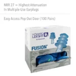 Honeywell Howard Leight FUS30-HP Fusion Tapered TPE Corded Earplugs, 100 Pairs - Image 2