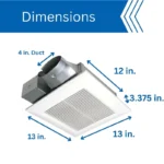 Panasonic FV-0510VS1 WhisperValue DC Exhaust Fan 50/80/100 CFM - Image 4