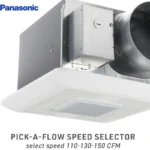Panasonic FV-1115VQL1 WhisperCeiling LED Exhaust Fan (110-130-150 CFM) - Image 2