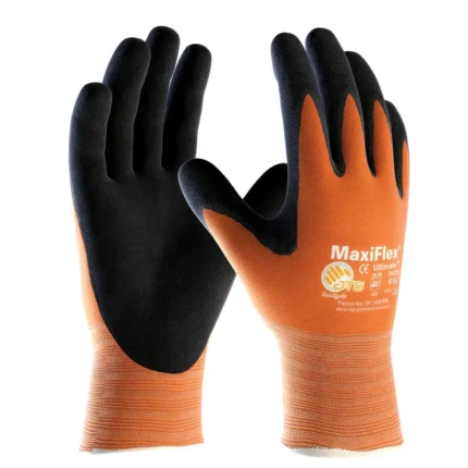 PIP Safety ATG 34-8014 MaxiFlex Hi-Vis Seamless Knit Nylon Glove with Nitrile Coated MicroFoam Grip - Size 10 - XL - 12 Pairs