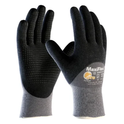 PIP Safety ATG 34-845 MaxiFlex Seamless Knit Nylon Glove with Nitrile Coated MicroFoam Grip on Palm, Fingers & Knuckles, Micro Dot Palm  - Size 11 - XXL - 12 Pairs