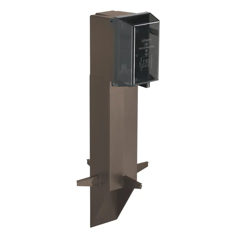 GPD19BRGC.webp Arlington GPD19BRGC 19.5" Low Profile Enclosure with Built-in Cover with grounding clip, Brown - Image 1