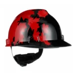 MSA 10082233 Canadian Freedom Series V-Gard Slotted Protective Cap, Black w/Red Maple Leaf