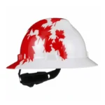 MSA 10082234 Canadian Freedom Series V-Gard Slotted Protective Cap, White w/Red Maple Leaf