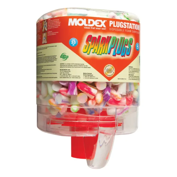 Moldex 6644 SparkPlugs PlugStation Dispenser NRR 33dB, Soft Foam - 250 Pairs - Image 1