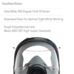 Honeywell North 54001S Full Facepiece Respirator with Dual Cartridge Connectors - Small - Image 4