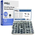 New Age America 700 PCS Blind Pop Rivets & Washers - Black