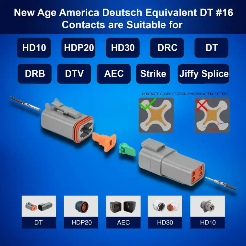 NAACDT-60.3 New Age America 60 PCS Deutsch Equivalent Contacts - AWG 20-14 - Image 5
