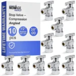 New Age America 10 PCS Stop Valves - Angled - AquaFlow 360