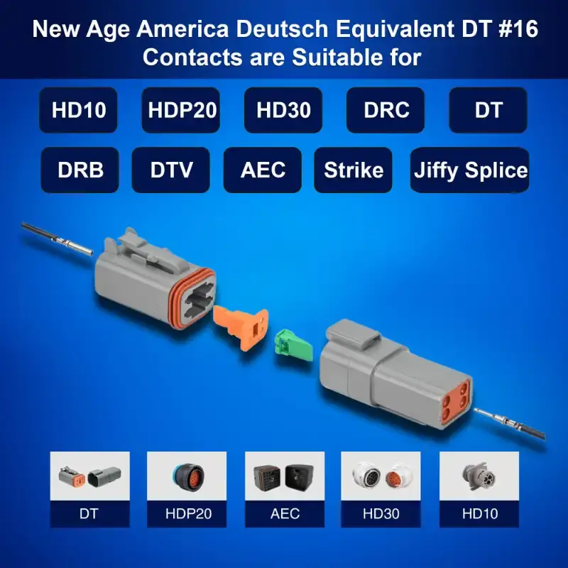 NAAODT-100.4 New Age America 100 PCS Deutsch Equivalent Contacts - AWG 18-14 - Image 5