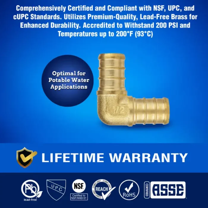 New Age America 25 PCS 1/2" PEX Fittings - Elbow - AquaFlow 360 - Image 8