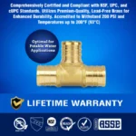 New Age America 25 PCS 1/2" PEX Fittings - Tee - AquaFlow 360 - Image 8