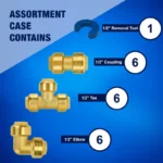New Age America 19 PCS 1/2" Push-Fit Fittings - AquaFlow 360 - Image 2