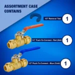 New Age America 3 PCS Push-Fit Ball Valves - 1/2" - AquaFlow 360 - Image 2