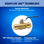 New Age America 3 PCS Push-Fit Ball Valves - 1/2" - AquaFlow 360 - Image 6