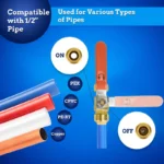 New Age America 3 PCS Push-Fit Ball Valves - 1/2" - AquaFlow 360 - Image 5